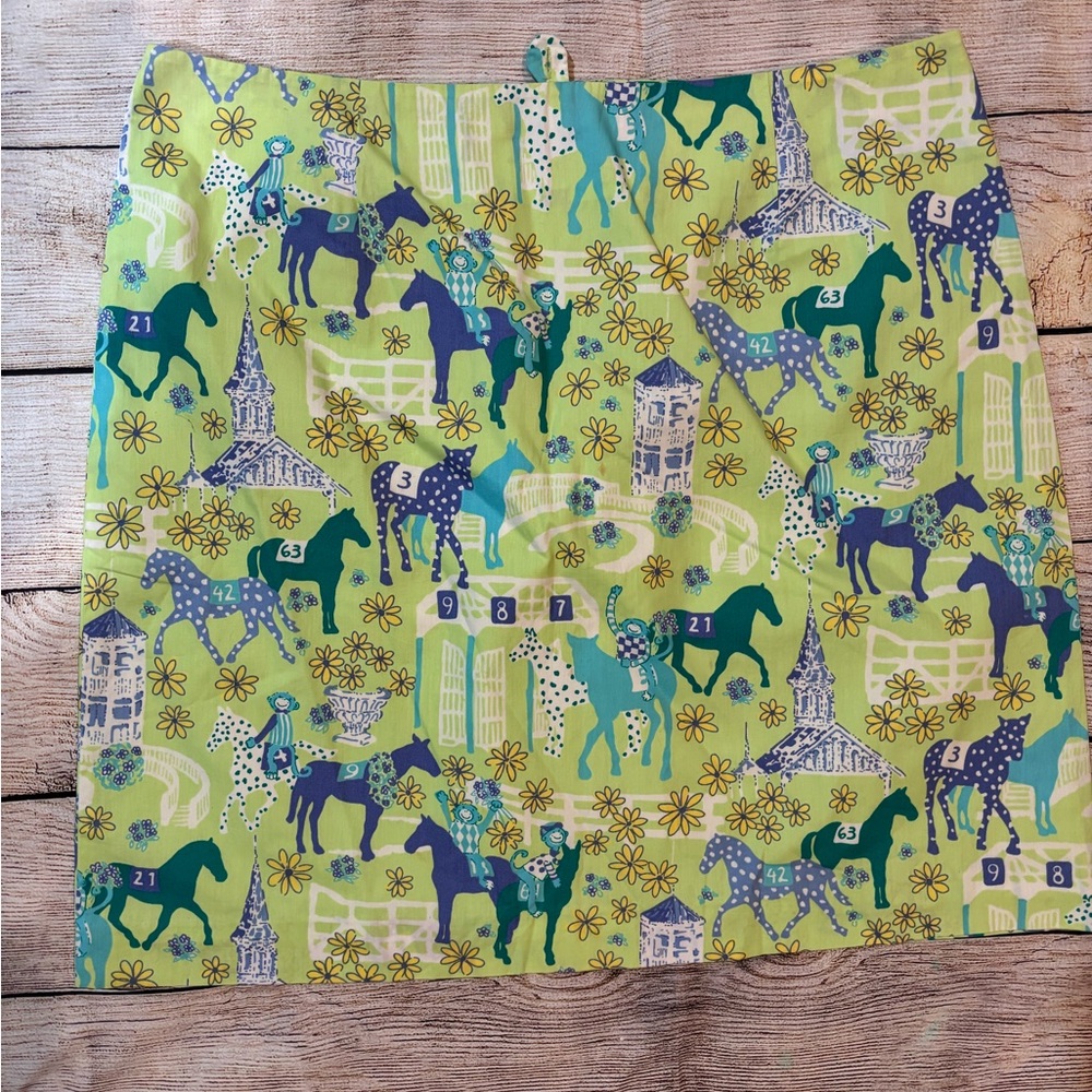 Vintage Lilly Pulitzer horse equestrian ski skirt great print